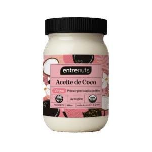 Frasco de aceite de coco, 500 gr virgen de frente