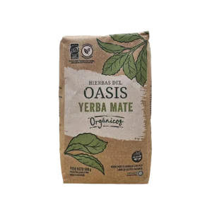 Yerba orgánica Oasis, de frente